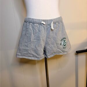 Colorado State Women's Gray Fleece Athletic Shorts with Drawstring